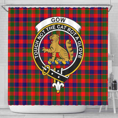 Gow (or McGouan) Tartan Crest Shower Curtain