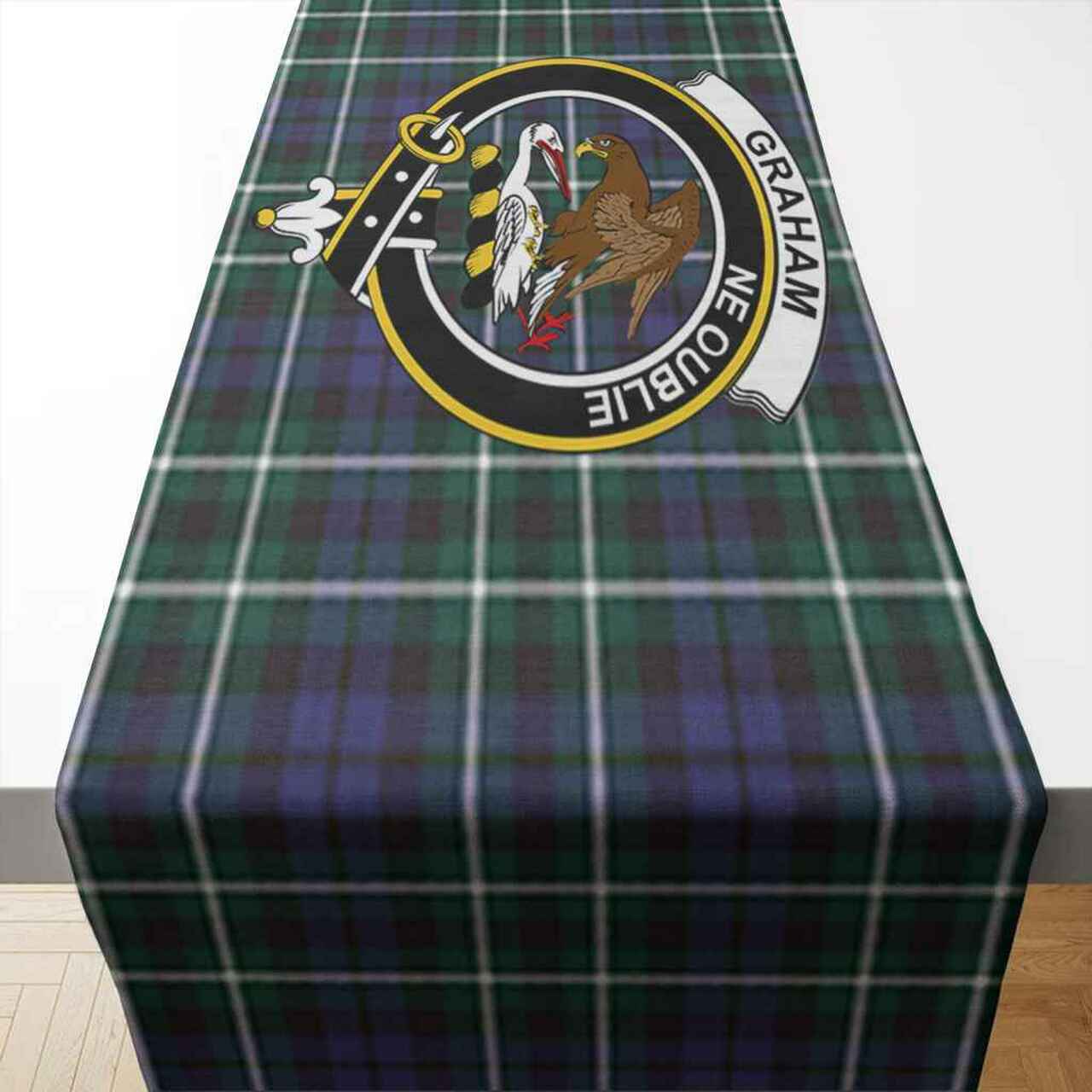 Graham Tartan Crest Table Runner - Cotton table runner