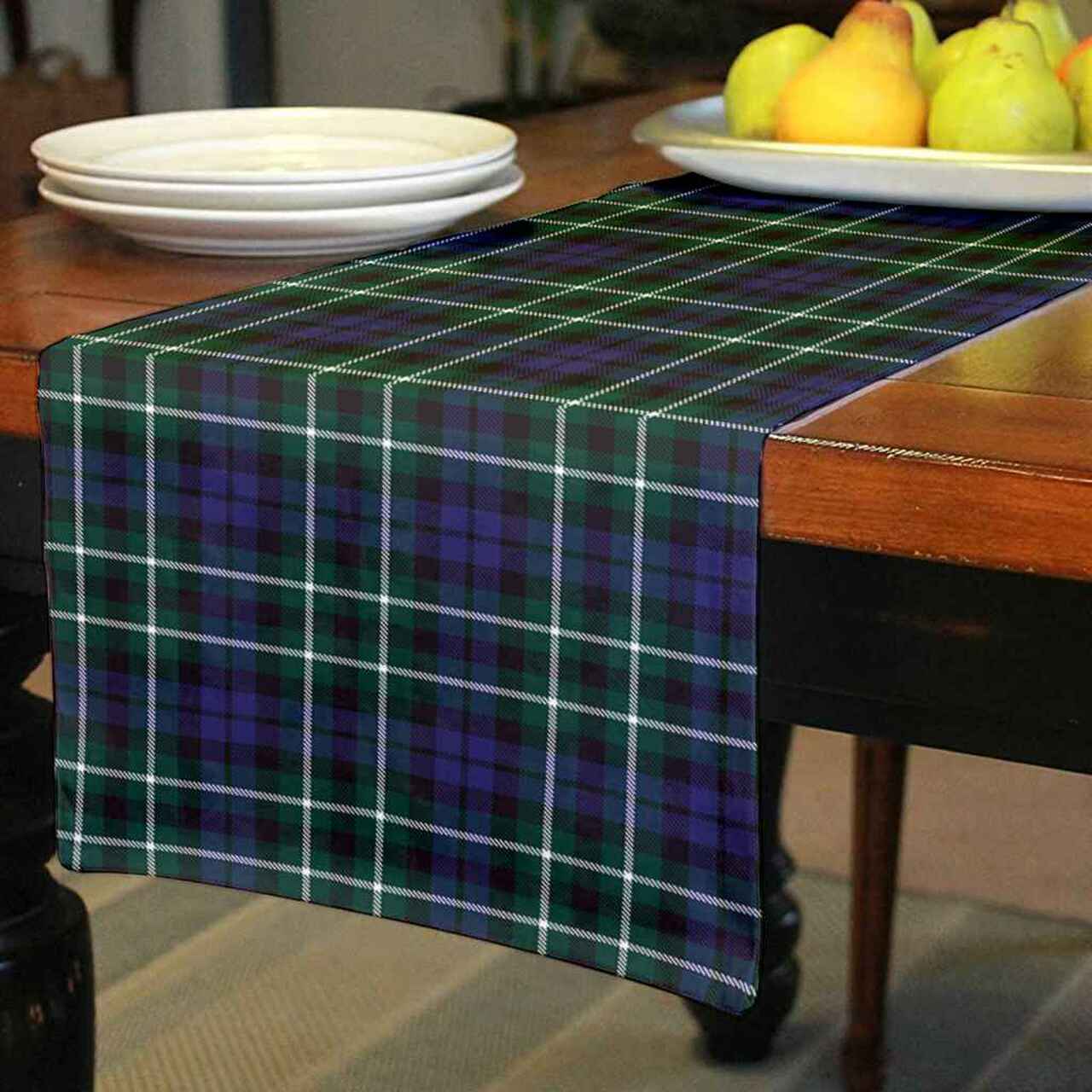 Graham of Montrose Modern Tartan Table Runner - Cotton table runner