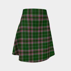 Gray Hunting Tartan Flared Skirt