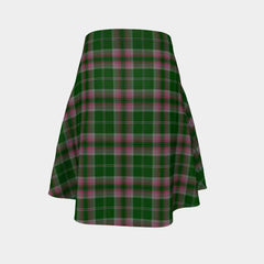 Gray Hunting Tartan Flared Skirt