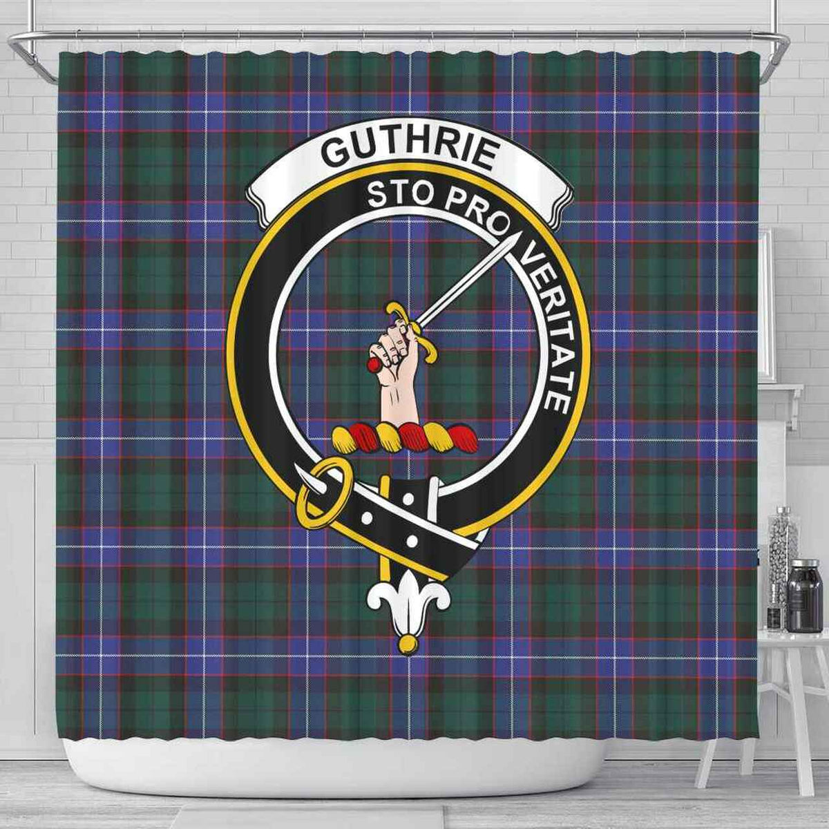 Guthrie Tartan Crest Shower Curtain