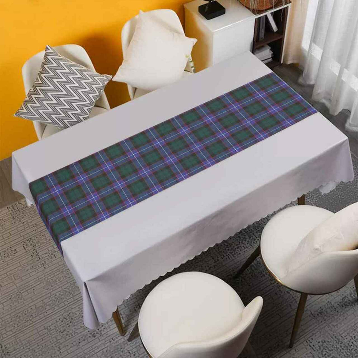 Guthrie Modern Tartan Table Runner - Cotton table runner