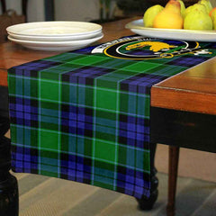 Haldane Tartan Crest Table Runner - Cotton table runner