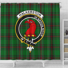 Halkerston Tartan Crest Shower Curtain