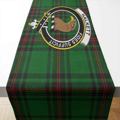 Halkett Tartan Crest Table Runner - Cotton table runner