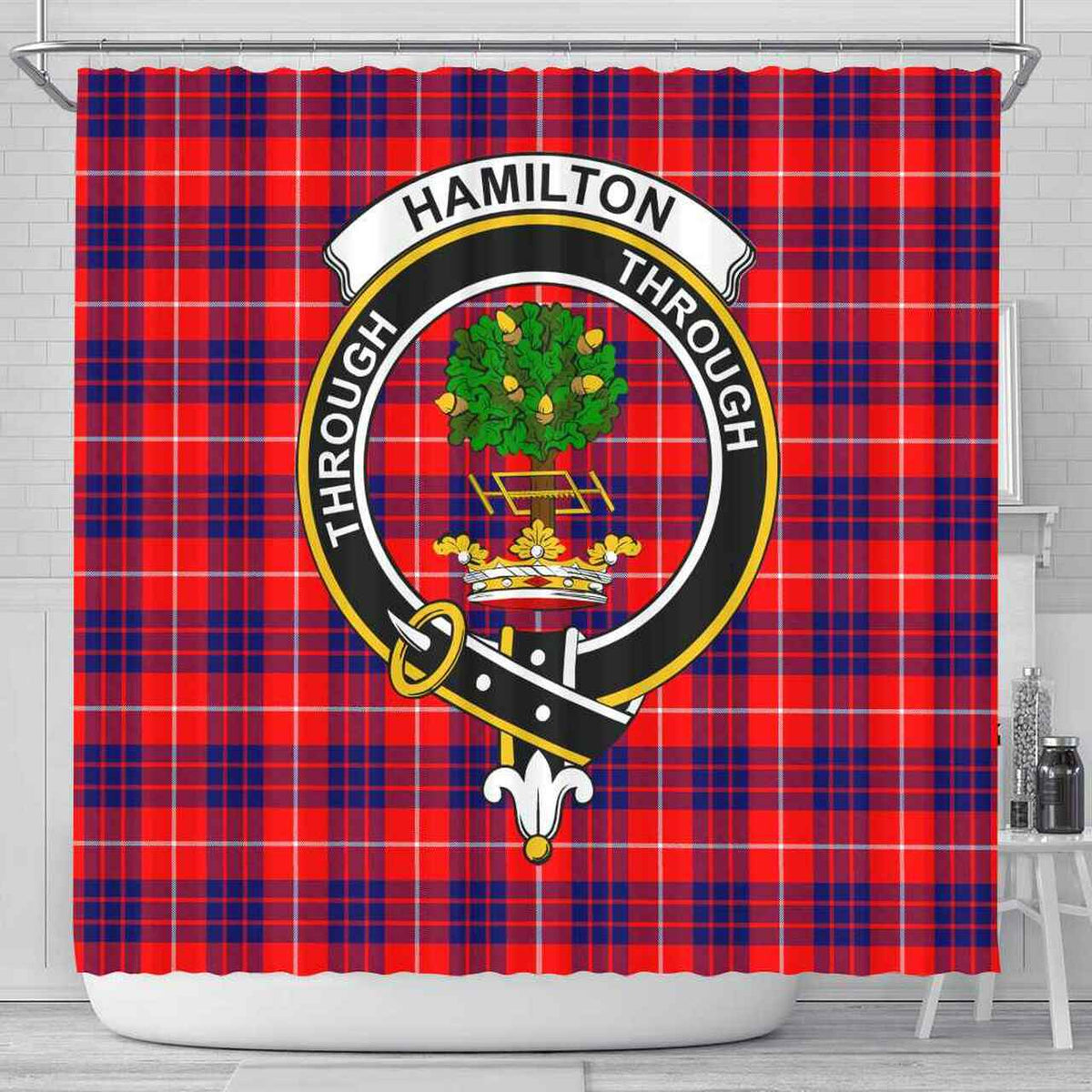 Hamilton Tartan Crest Shower Curtain