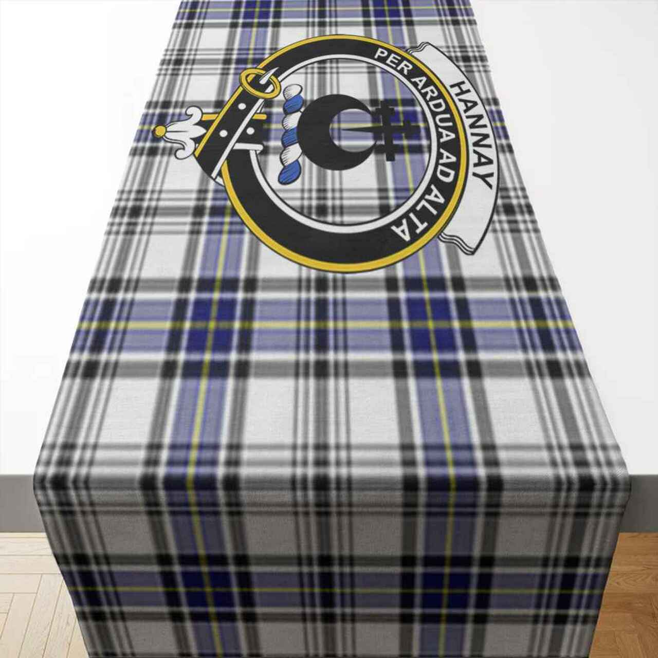 Hannay Tartan Crest Table Runner - Cotton table runner