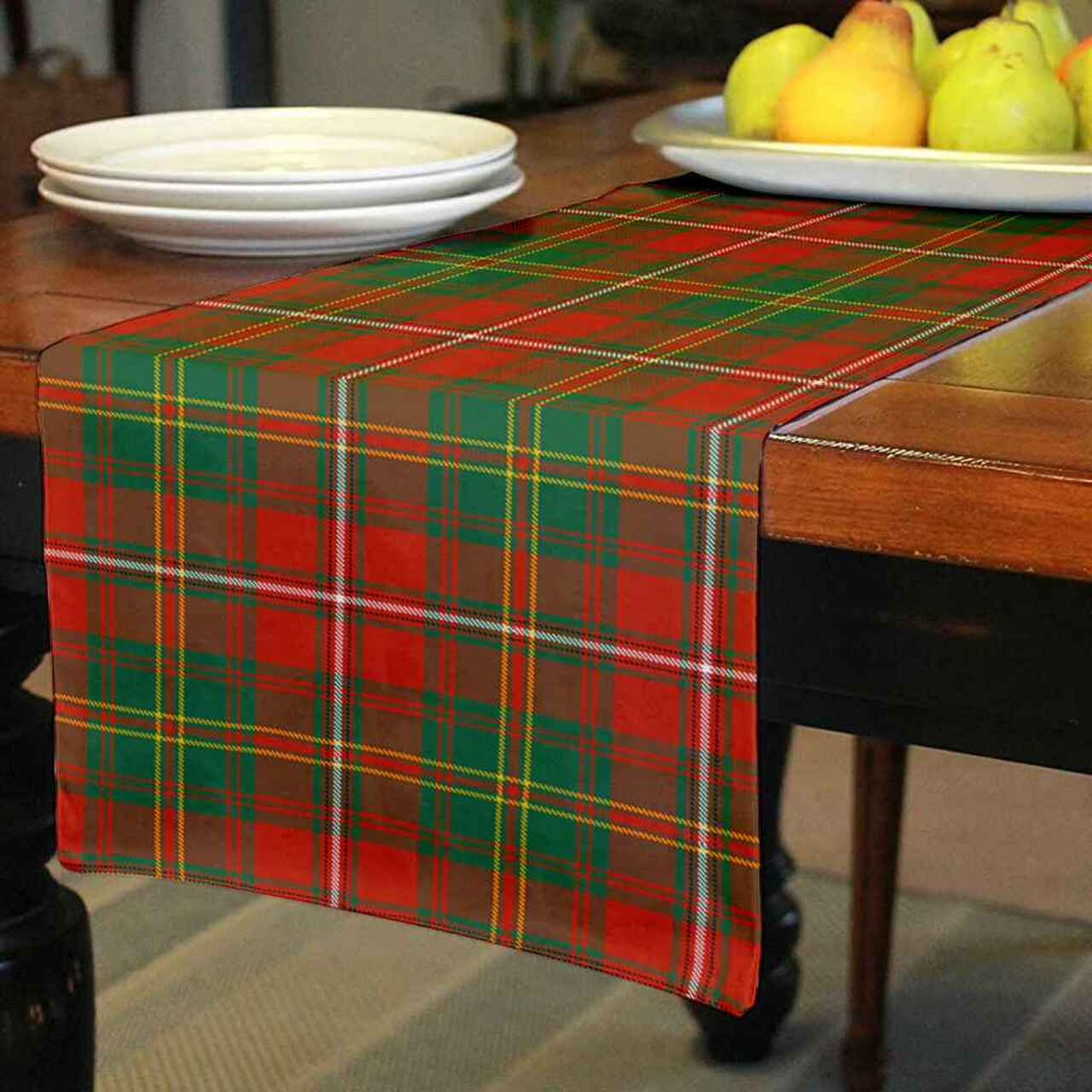 Hay Ancient Tartan Crest Table Runner - Cotton table runner