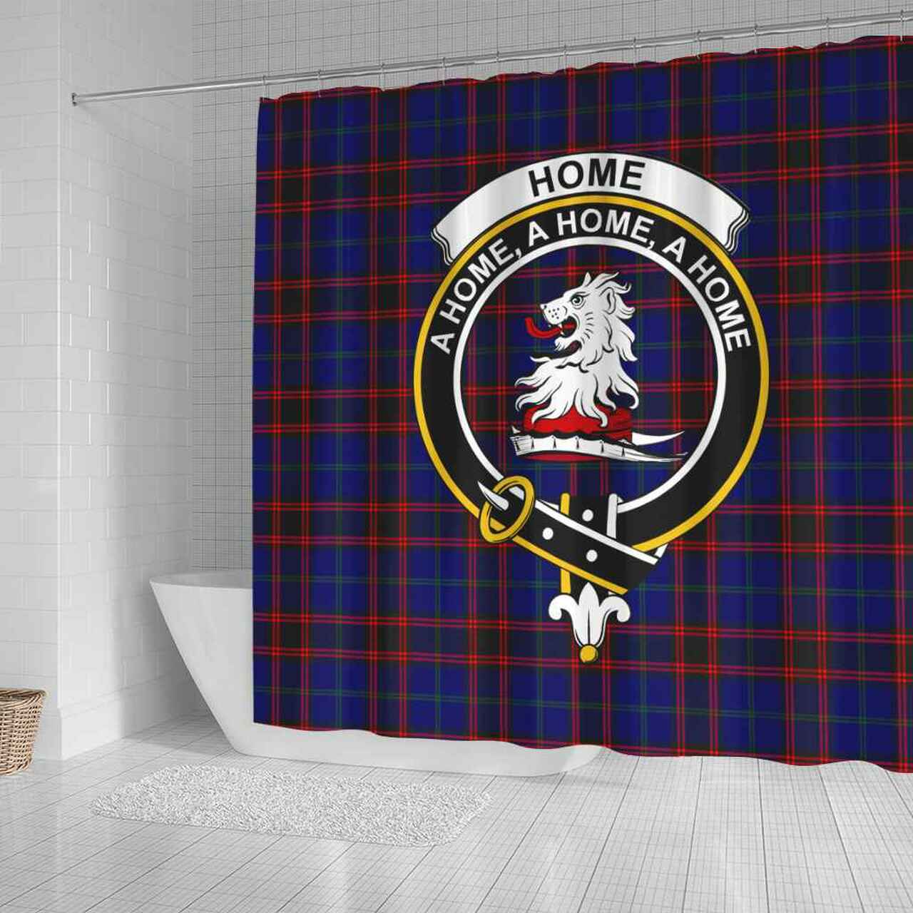 Home (or Hume) Tartan Crest Shower Curtain