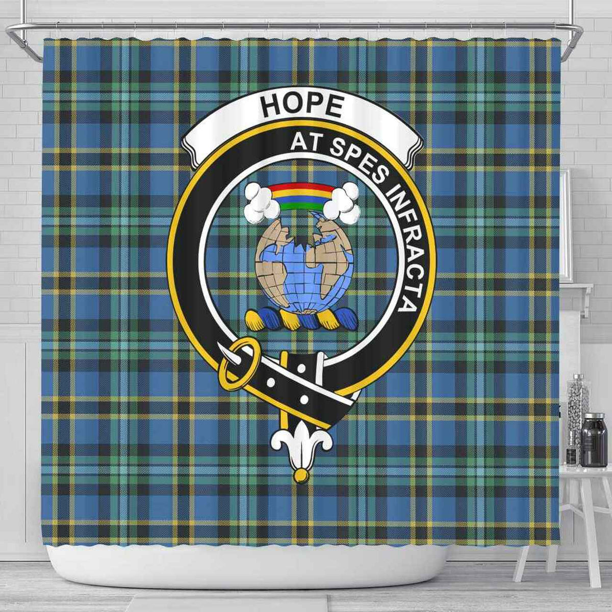 Hope Tartan Crest Shower Curtain