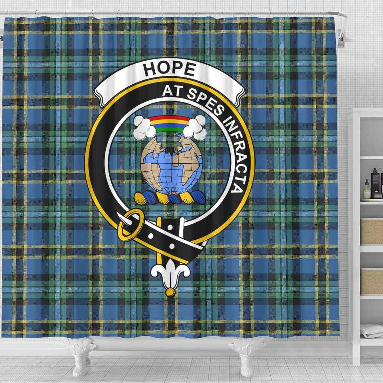 Hope Tartan Crest Shower Curtain