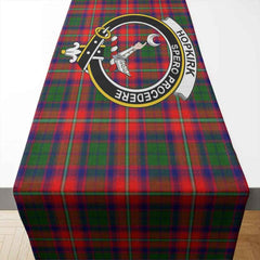 Hopkirk Tartan Crest Table Runner - Cotton table runner