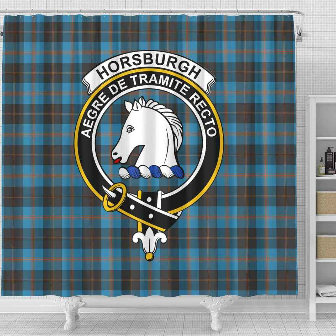 Horsburgh Tartan Crest Shower Curtain