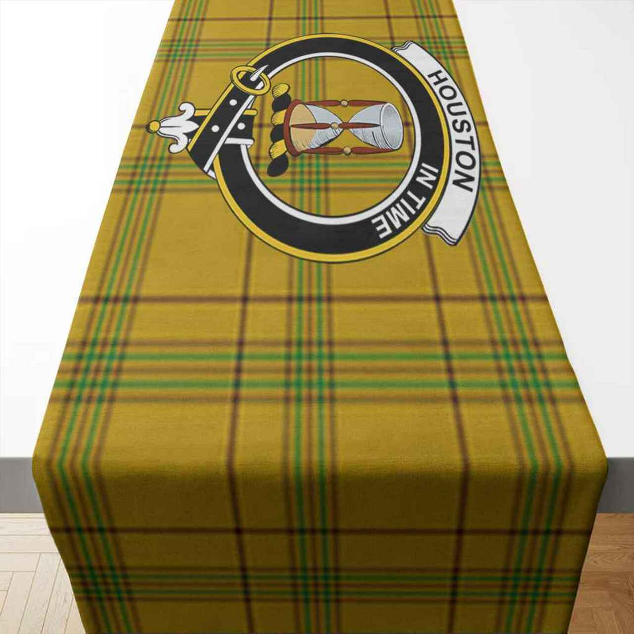 Houston Tartan Crest Table Runner - Cotton table runner