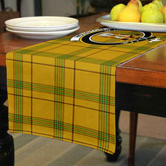 Houston Tartan Crest Table Runner - Cotton table runner