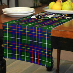 Inglis Tartan Crest Table Runner - Cotton table runner