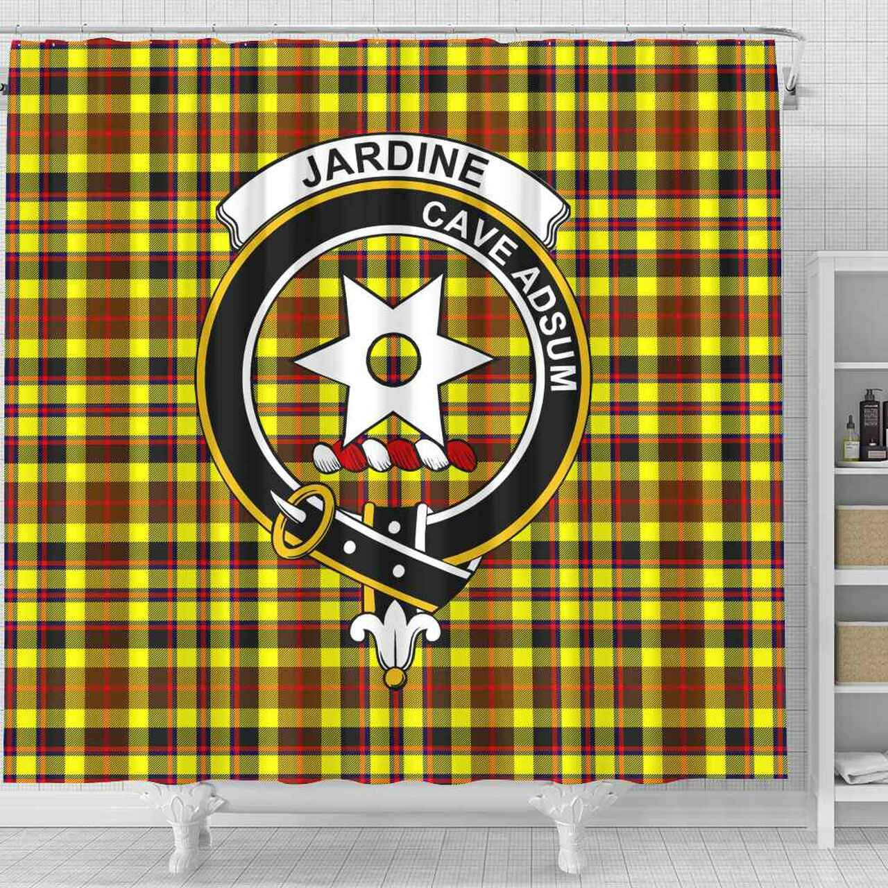 Jardine Tartan Crest Shower Curtain