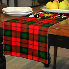 Kerr Tartan Crest Table Runner - Cotton table runner