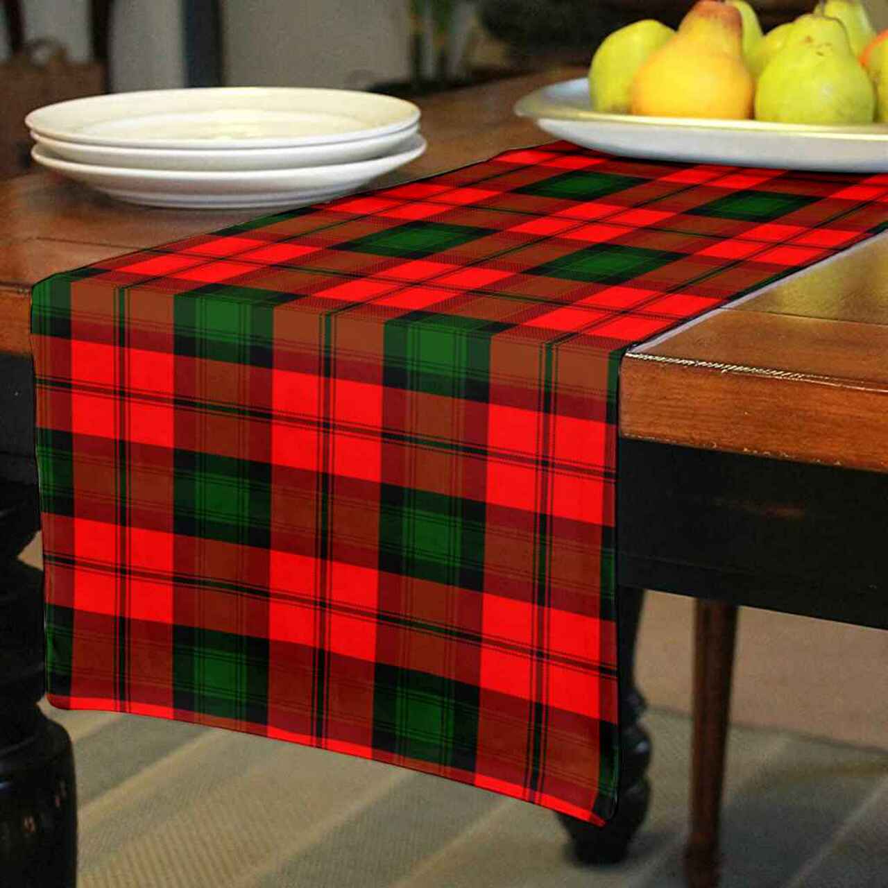 Kerr Modern Tartan Table Runner - Cotton table runner