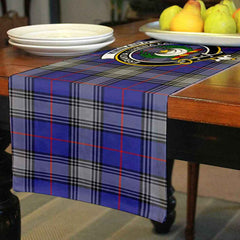 Kinnaird Tartan Crest Table Runner - Cotton table runner