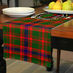 Kinninmont Tartan Crest Table Runner - Cotton table runner