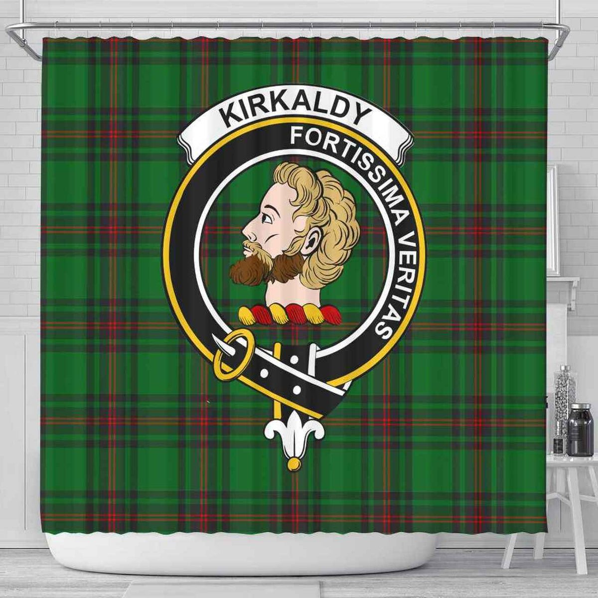 Kirkaldy Tartan Crest Shower Curtain