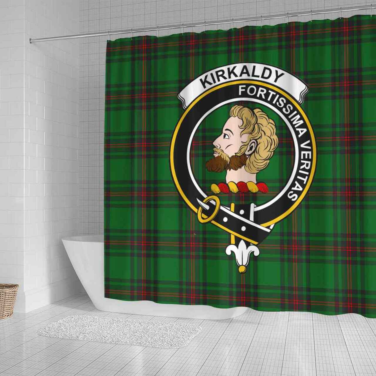 Kirkaldy Tartan Crest Shower Curtain