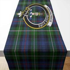 Kirkpatrick Tartan Crest Table Runner - Cotton table runner