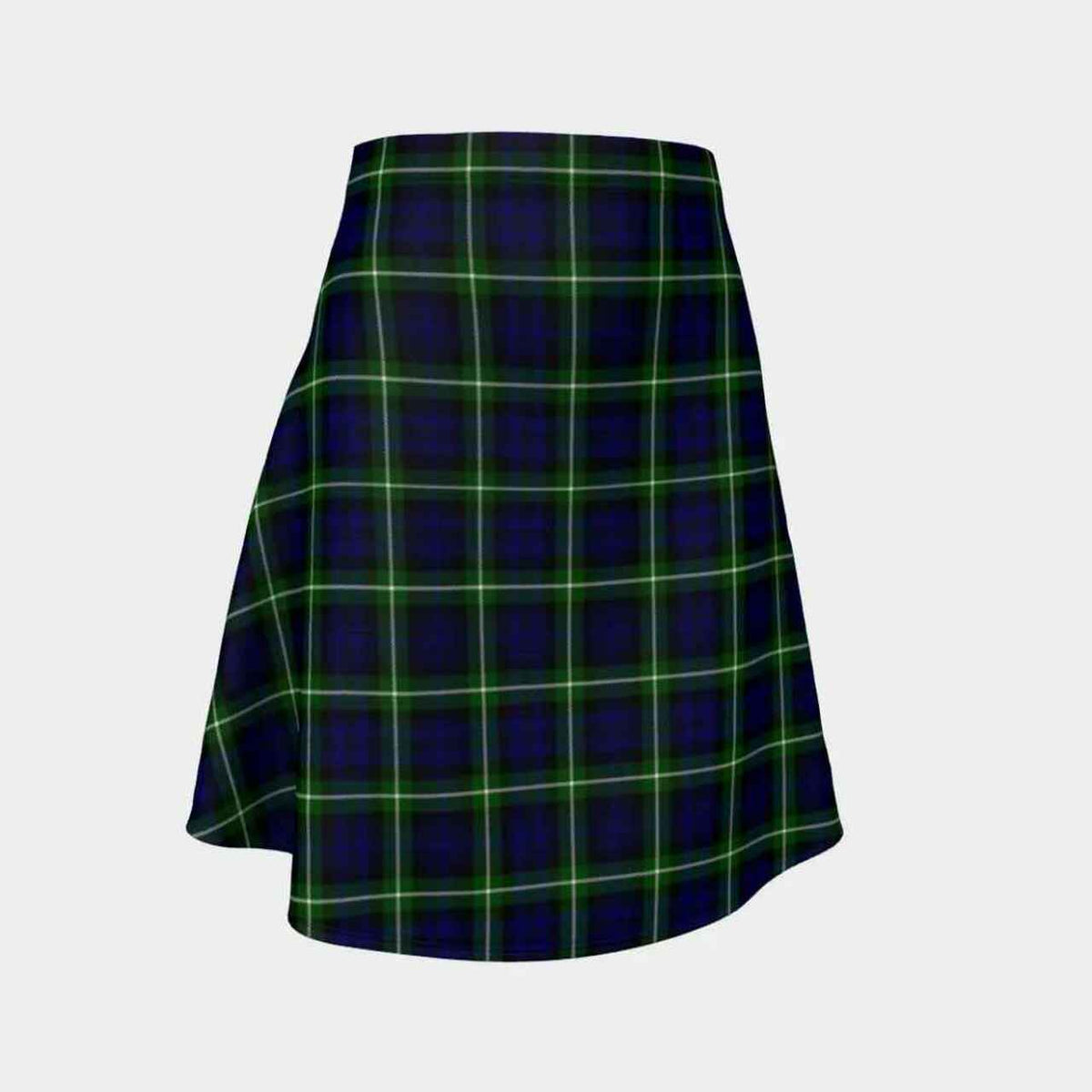 Lamont Modern Tartan Flared Skirt