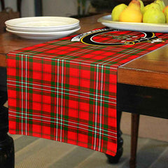 Langlands Tartan Crest Table Runner - Cotton table runner