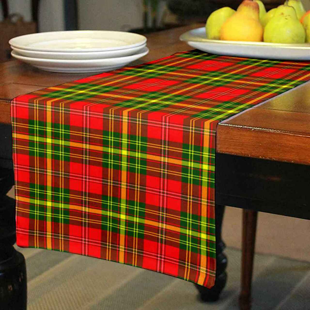 Leask Tartan Table Runner - Cotton table runner