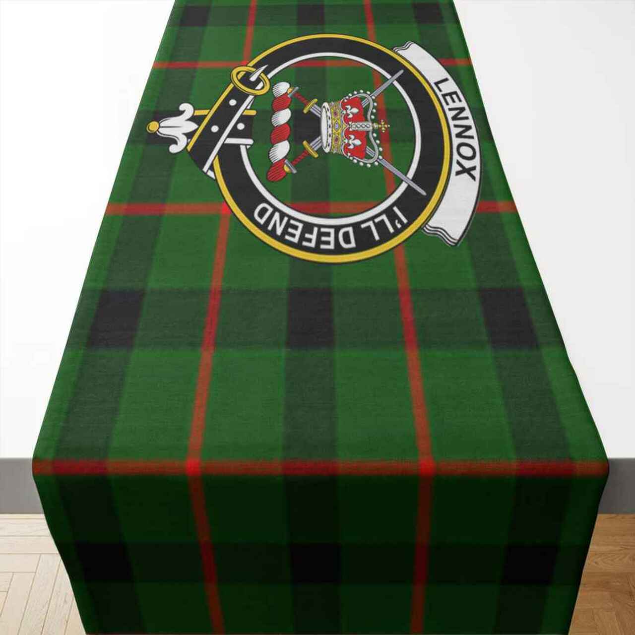 Lennox Tartan Crest Table Runner - Cotton table runner