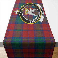 Lindsay Tartan Crest Table Runner - Cotton table runner