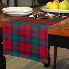 Lindsay Tartan Crest Table Runner - Cotton table runner