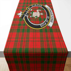 Livingstone Tartan Crest Table Runner - Cotton table runner