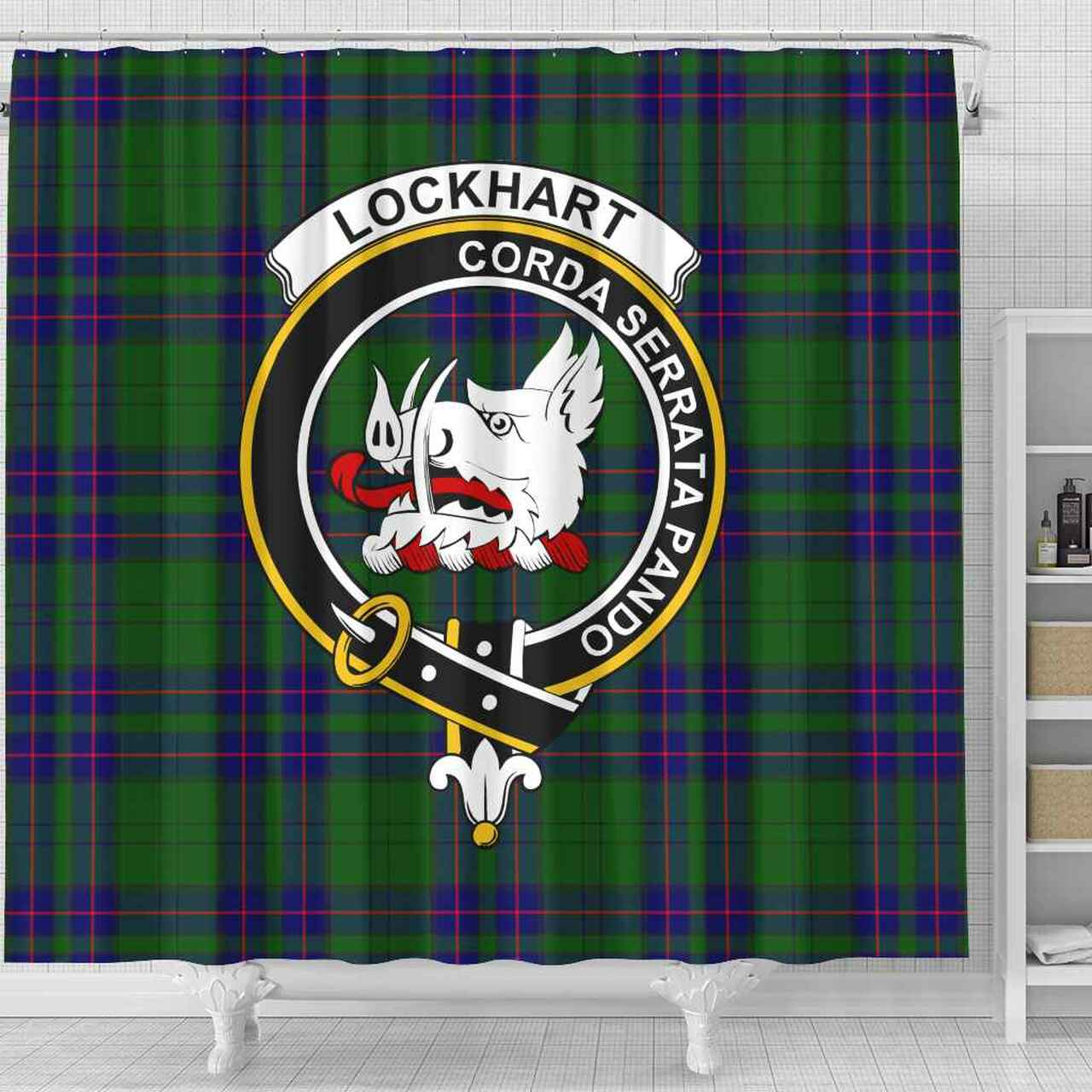 Lockhart Tartan Crest Shower Curtain