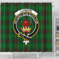 Lundin Tartan Crest Shower Curtain