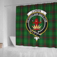 Lundin Tartan Crest Shower Curtain