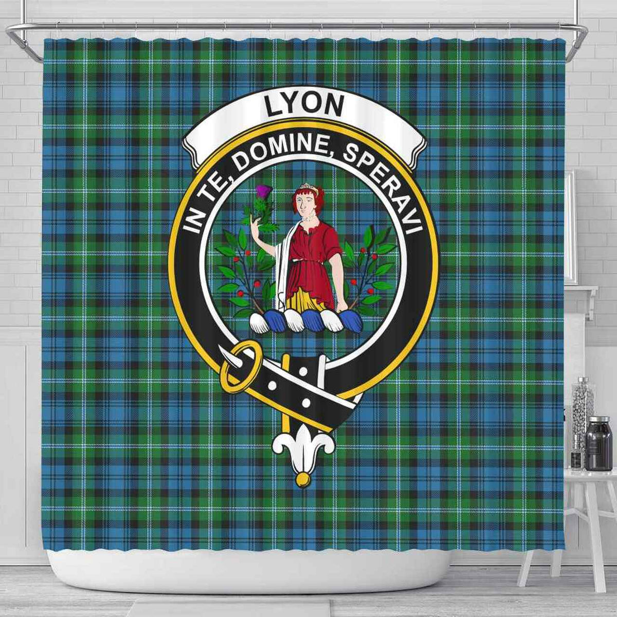 Lyon Tartan Crest Shower Curtain