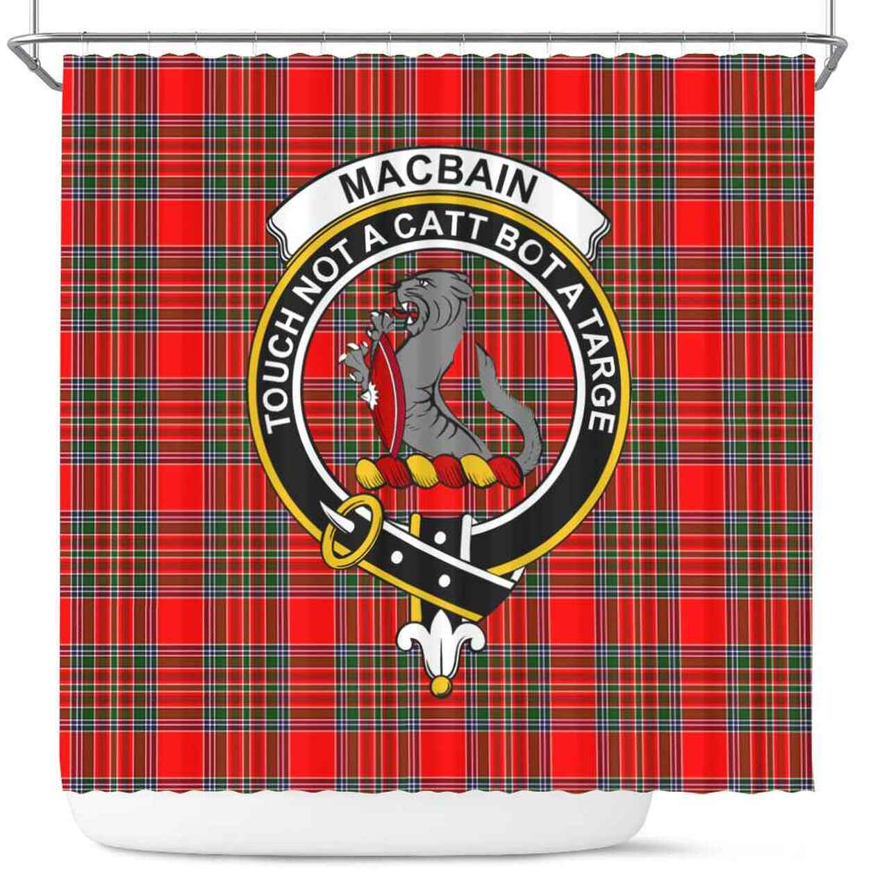 MacBain Tartan Crest Shower Curtain