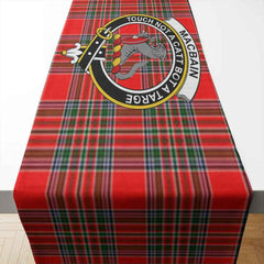 MacBain Tartan Crest Table Runner - Cotton table runner