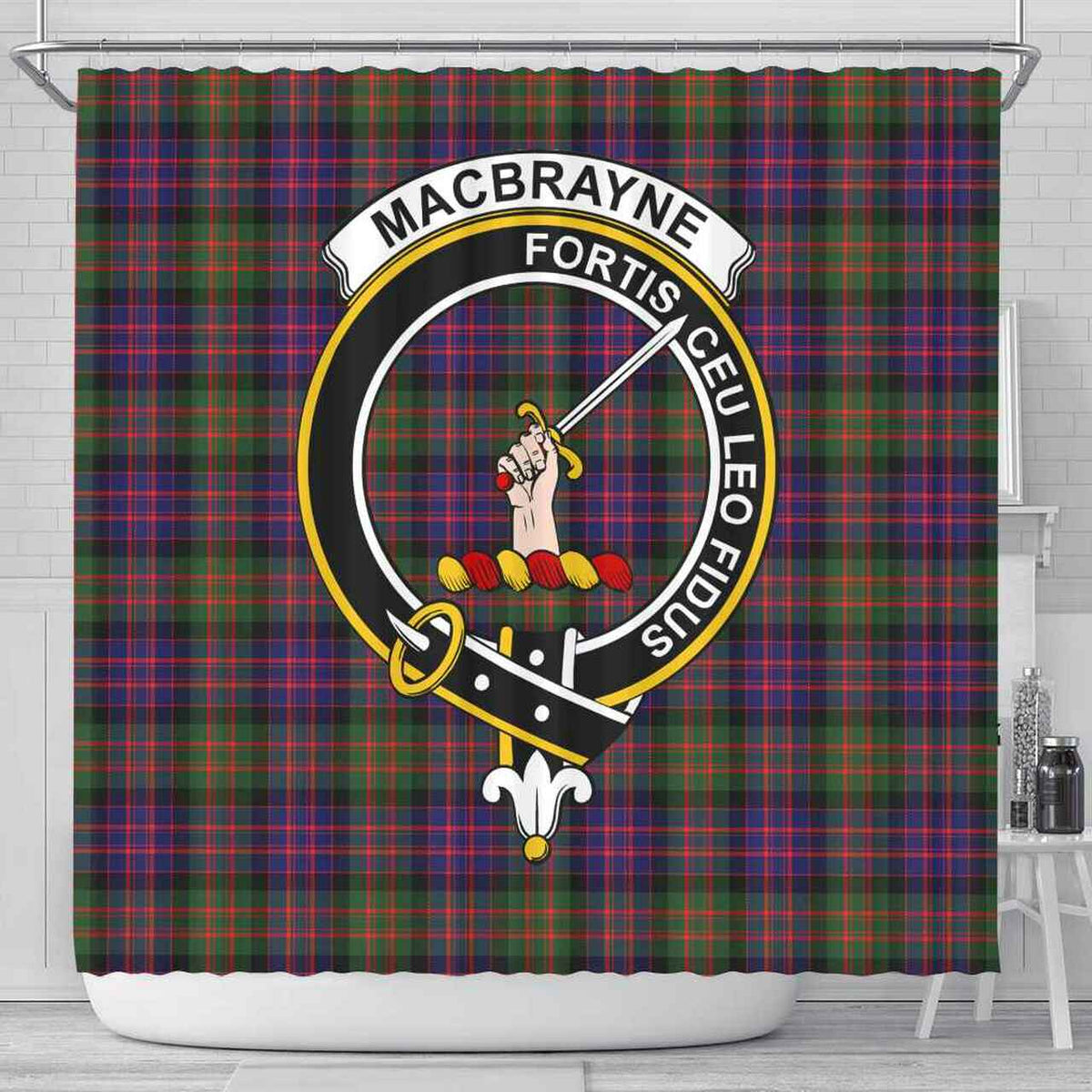 MacBrayne Tartan Crest Shower Curtain