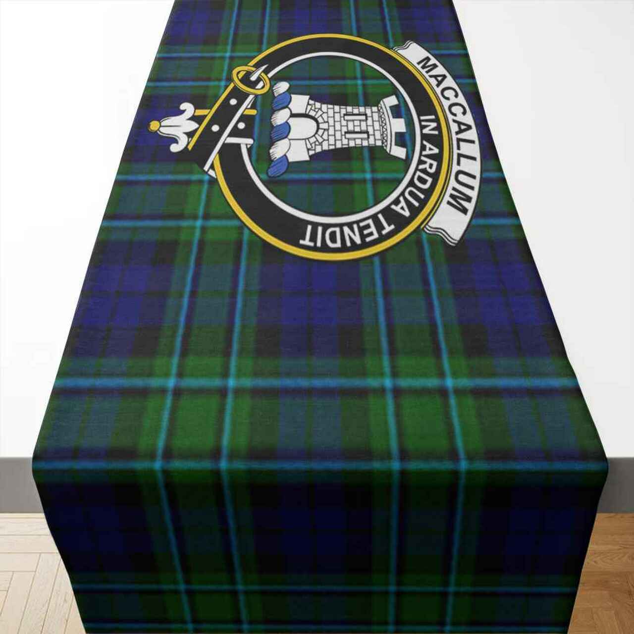 MacCallum Tartan Crest Table Runner - Cotton table runner