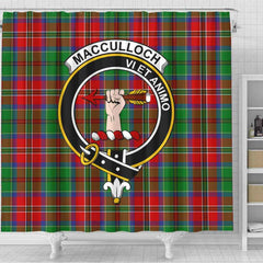 MacCulloch (McCulloch) Tartan Crest Shower Curtain