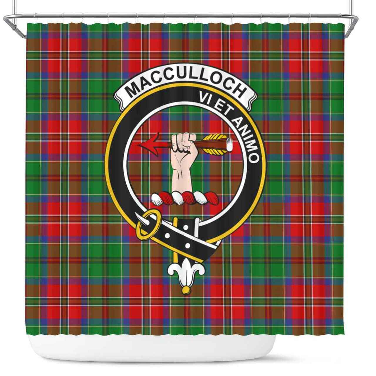 MacCulloch (McCulloch) Tartan Crest Shower Curtain