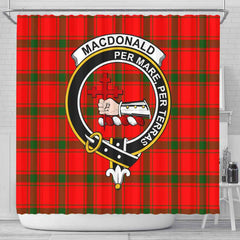 MacDonald (of Sleat) Tartan Crest Shower Curtain