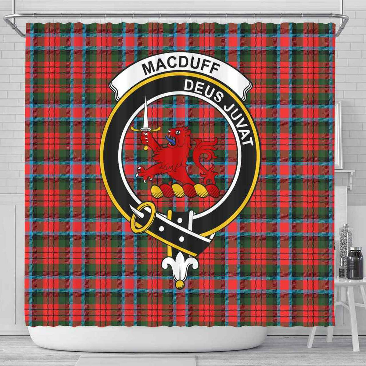 MacDuff Tartan Crest Shower Curtain