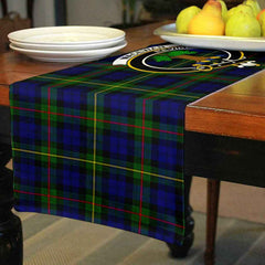 MacEwen Tartan Crest Table Runner - Cotton table runner