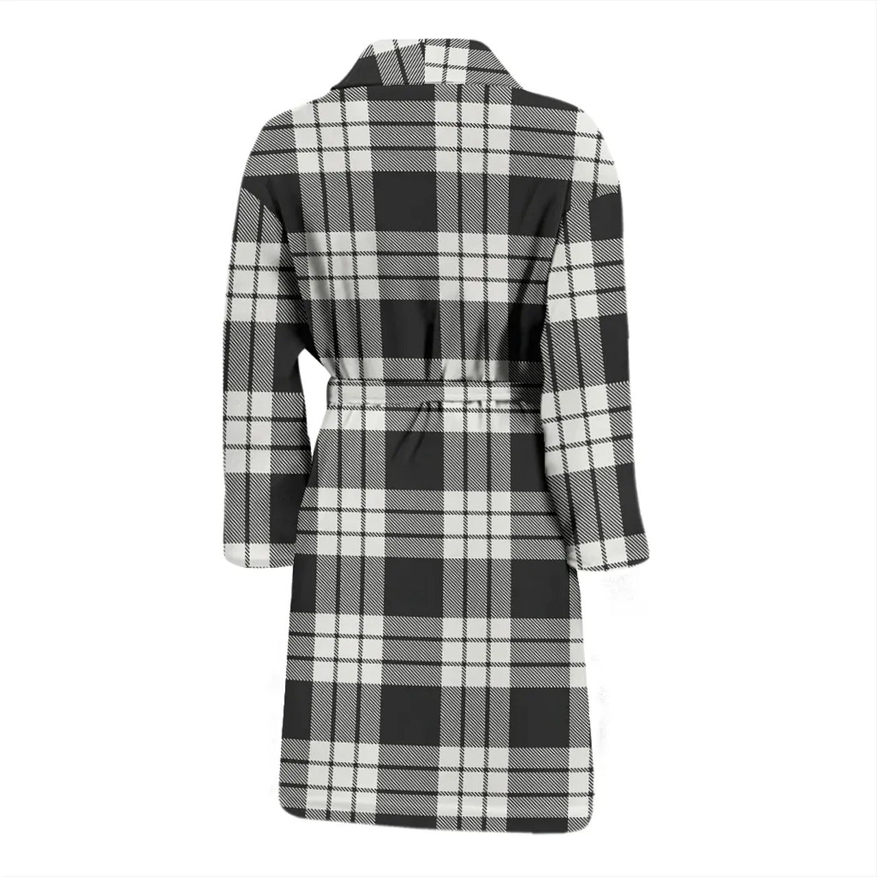 MacFarlane Black & White Ancient Tartan Bathrobe